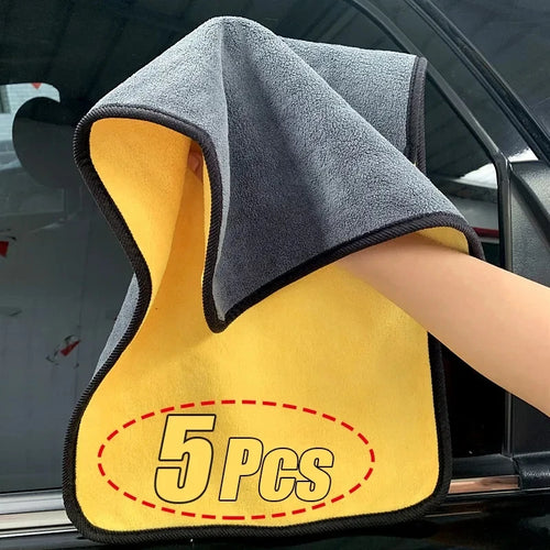 Pack de 5 Panos de Microfibra Profissionais para Limpeza Automóvel