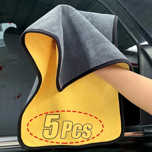 Pack de 5 Panos de Microfibra Profissionais para Limpeza Automóvel